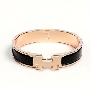 Hermes Clic H Bracelet, Rose Gold Plated